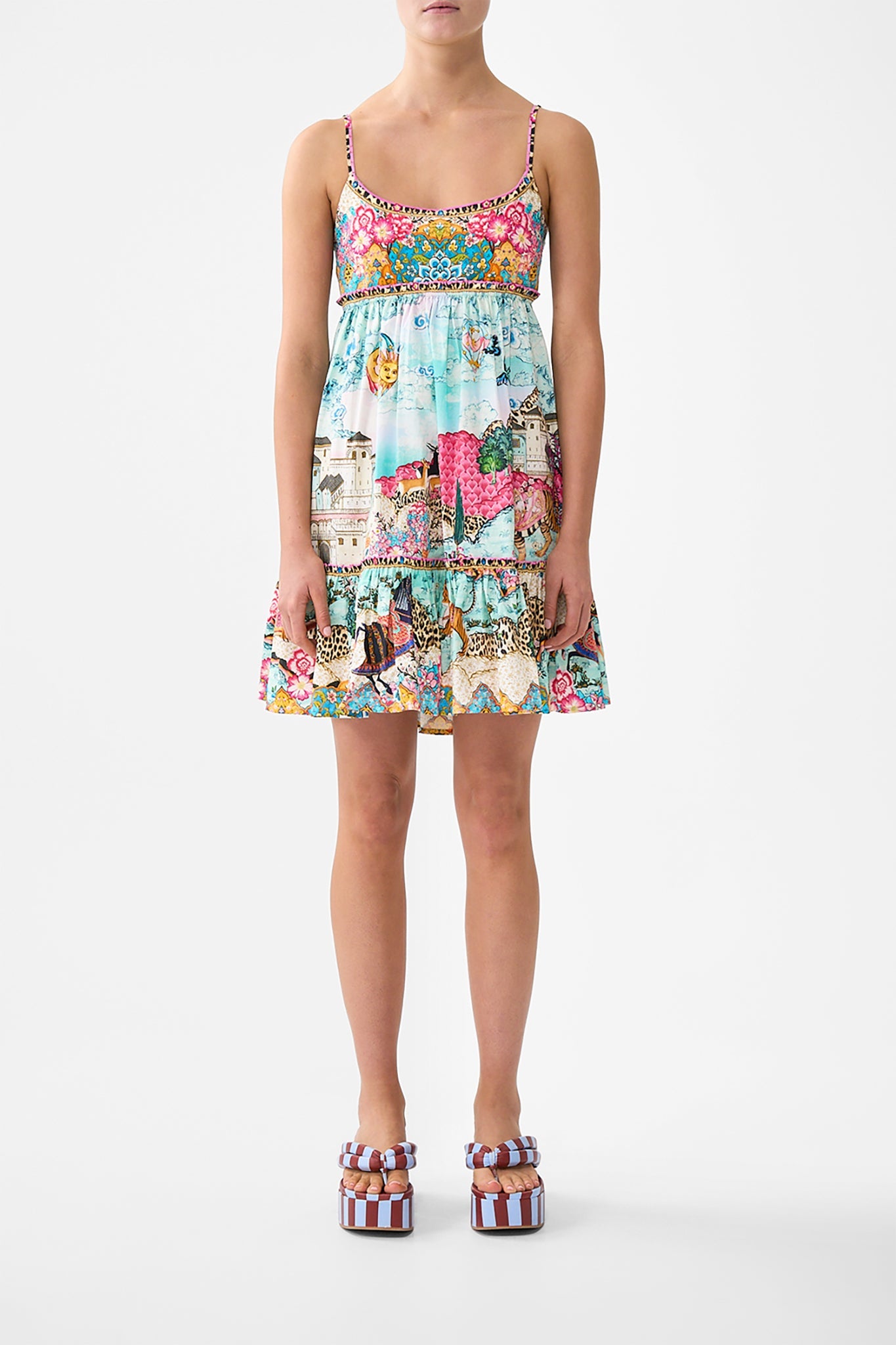 Miniature Moments Short Dress With Jersey Bodice | CAMILLA US