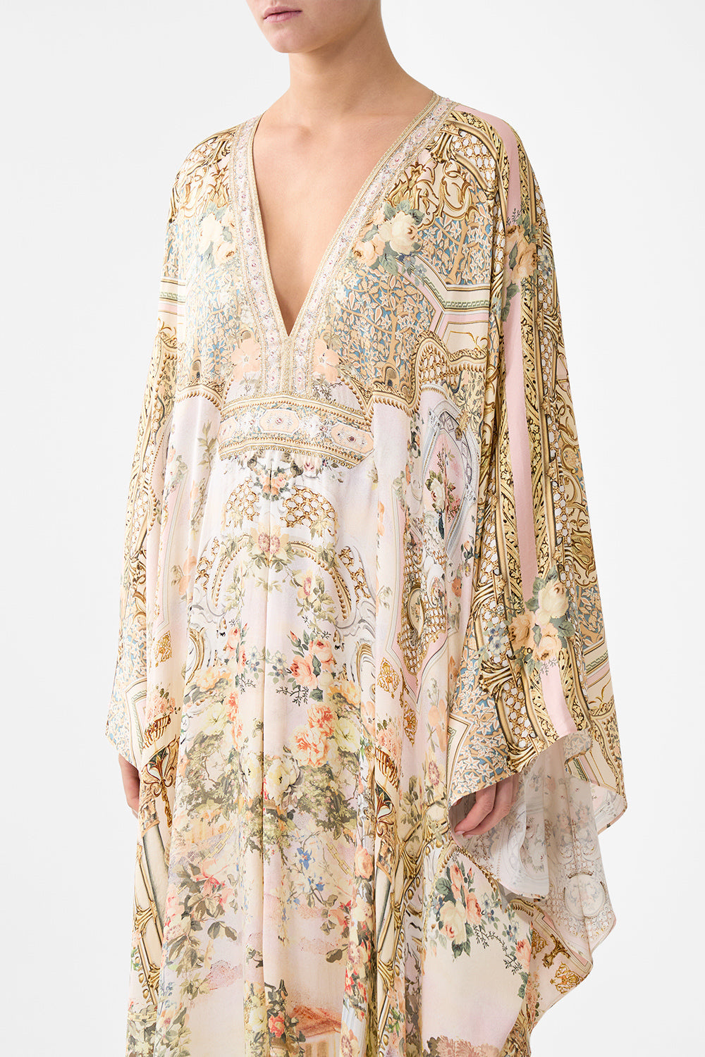 Twilight In Istanbul Long Kaftan With Waist Detail | CAMILLA US
