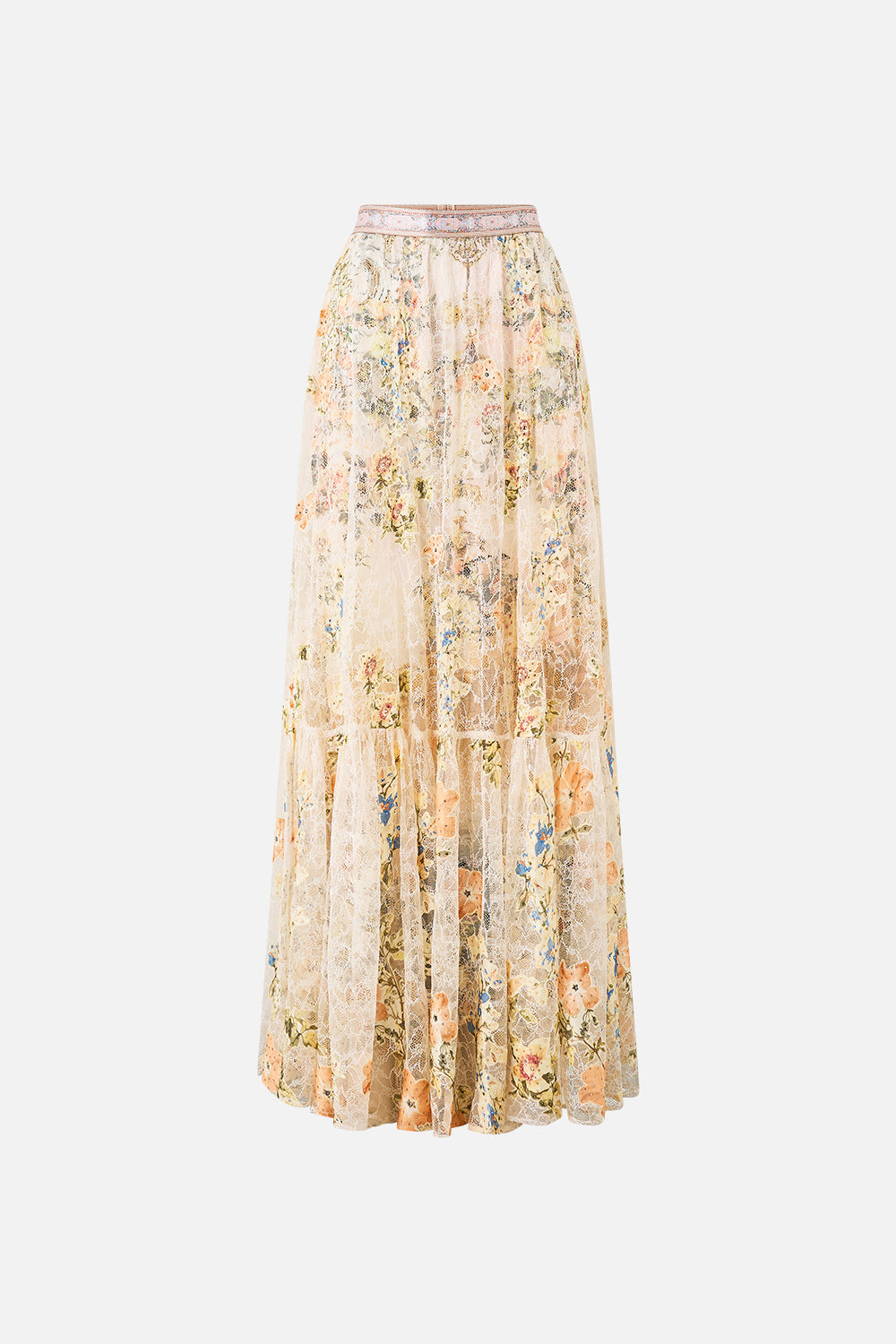 WAISTBAND RUFFLE HEM SKIRT TWILIGHT IN ISTANBUL