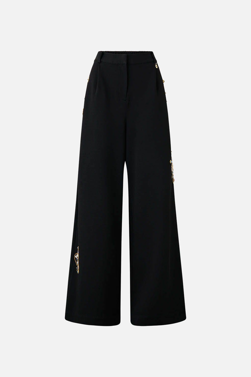 PANTALÓN DE PIERNA ANCHA DE TIRO ALTO AMULETOS Y ALQUIMIA