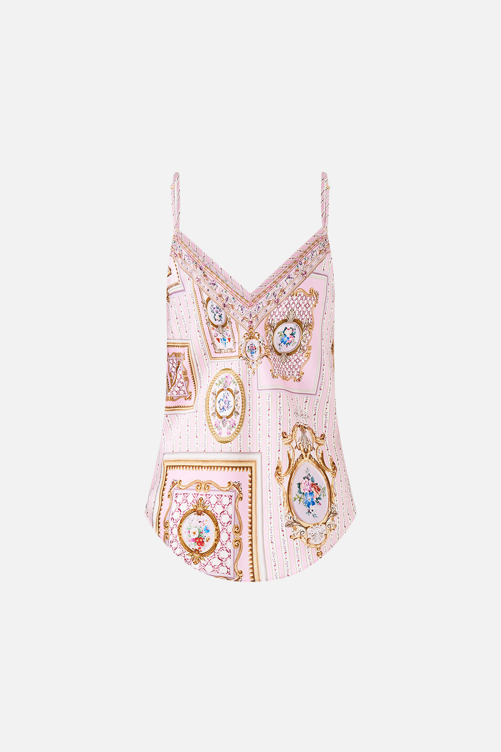 V-NECK BIAS CAMI PALATIAL PASTELS