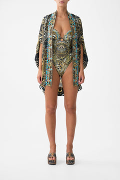 OPEN FRONT CARDI CAPE FELINE FOLKLORE