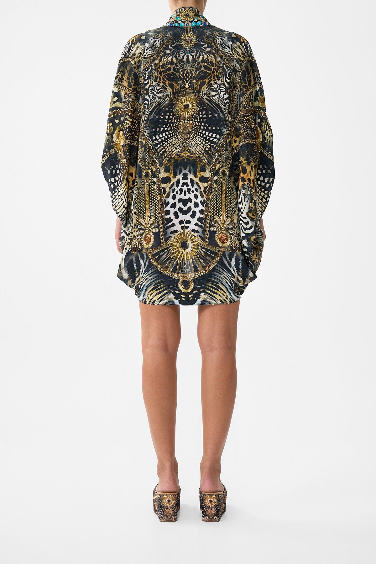 OPEN FRONT CARDI CAPE FELINE FOLKLORE