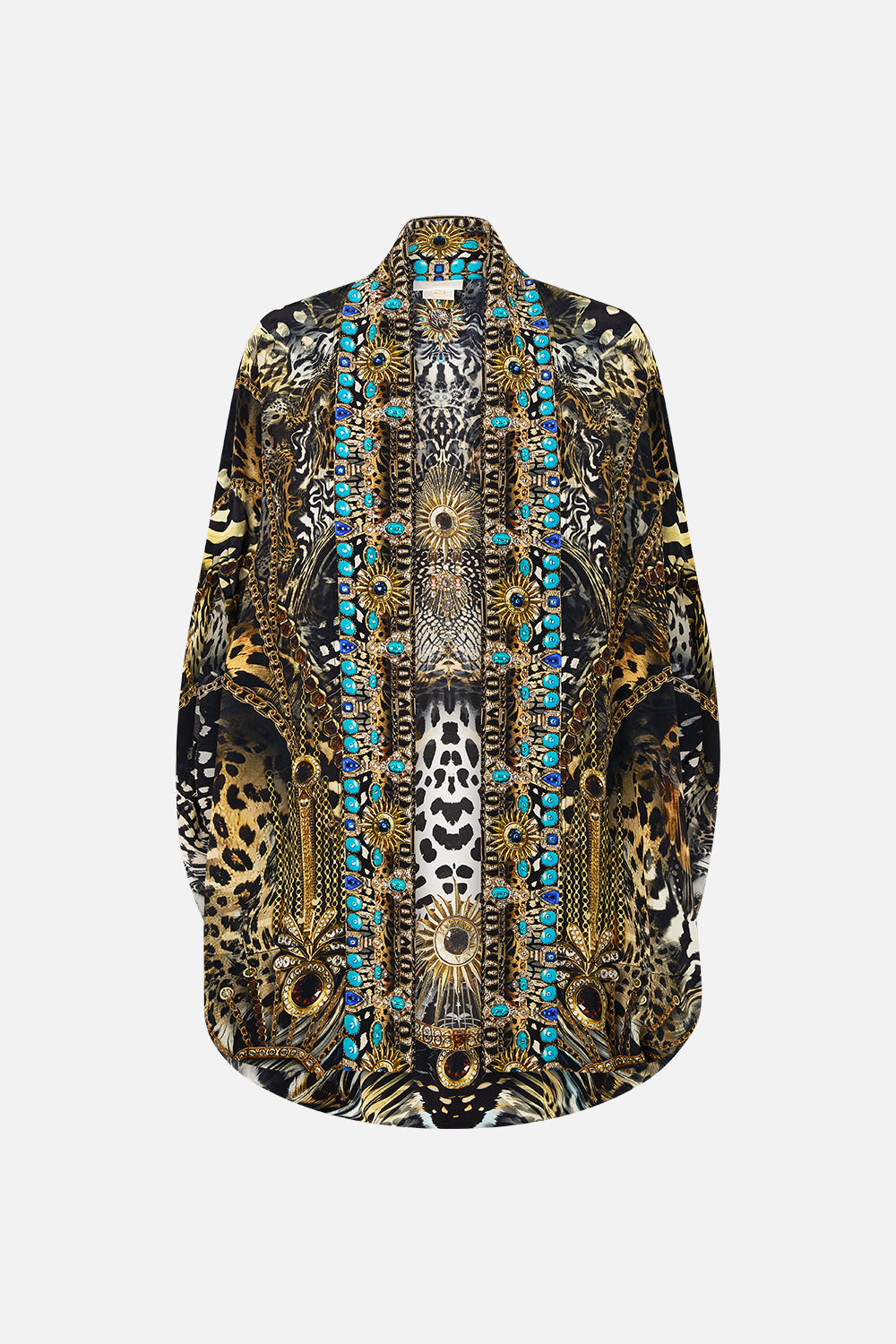 OPEN FRONT CARDI CAPE FELINE FOLKLORE