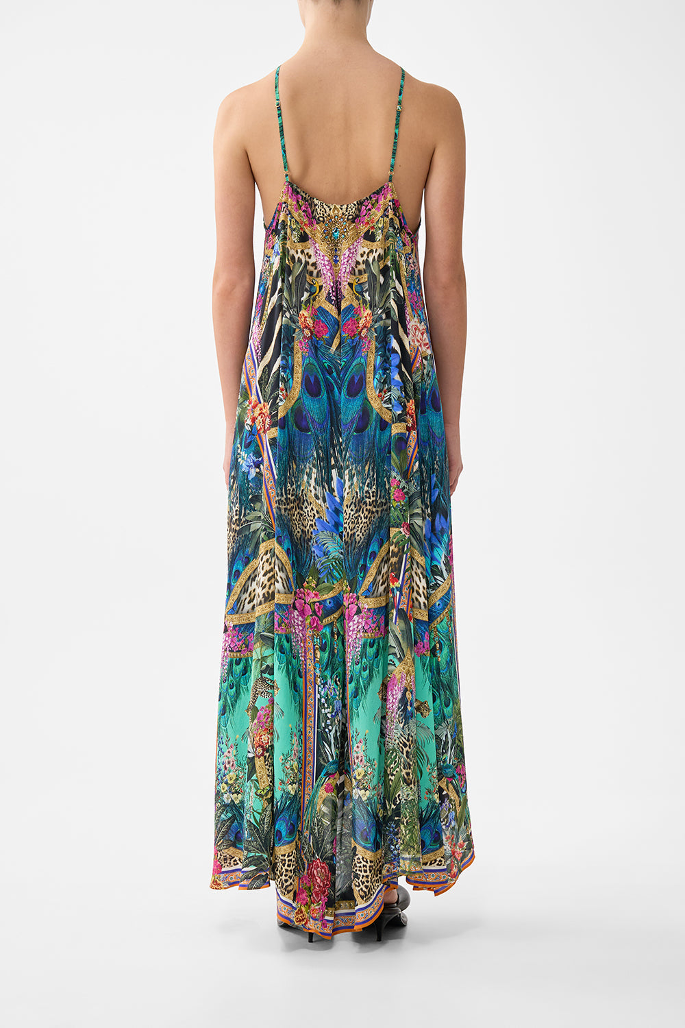 VESTIDO MAXI CON FRUNCES EN EL CUELLO ALQUIMIA ANIMAL