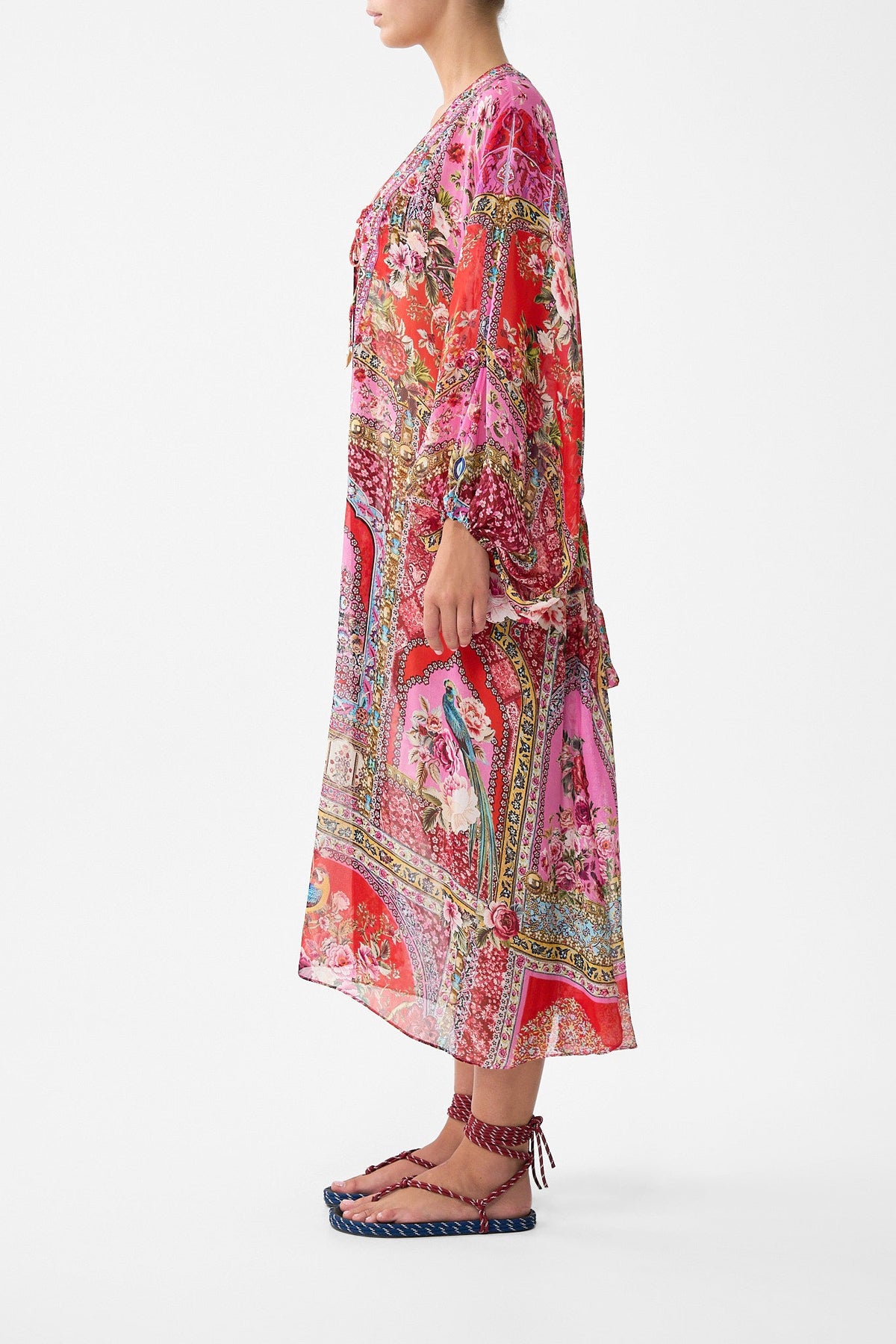 The CAMILLA blouson sleeve layer from our print heirloom empire