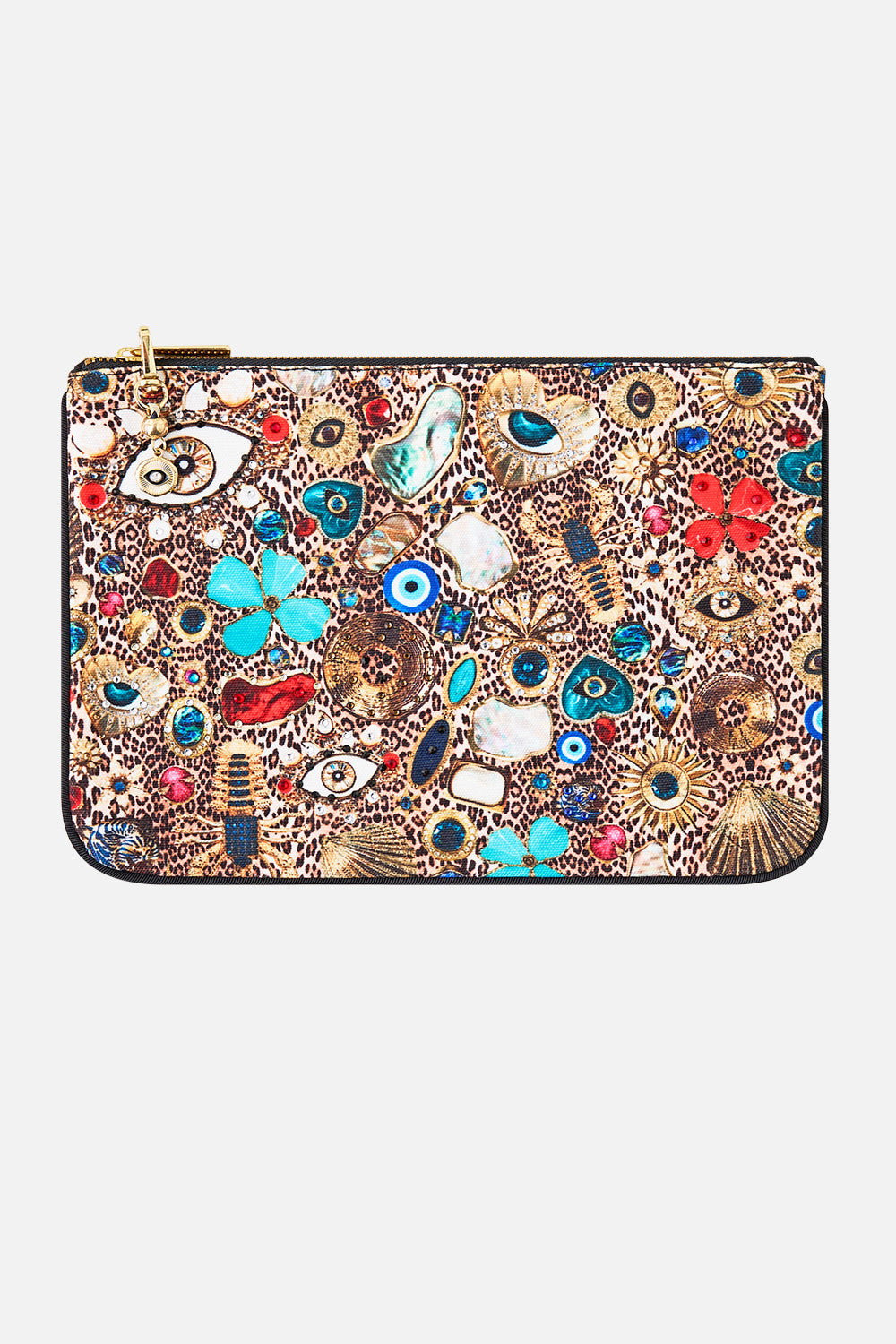 The CAMILLA small canvas clutch from our print Nazar nirvana, front product view