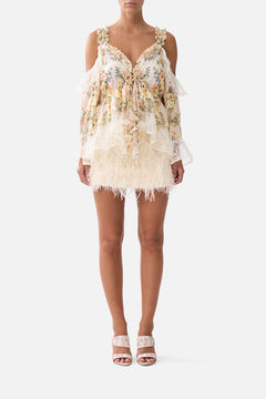 FEATHER MINI SKIRT TWILIGHT IN ISTANBUL