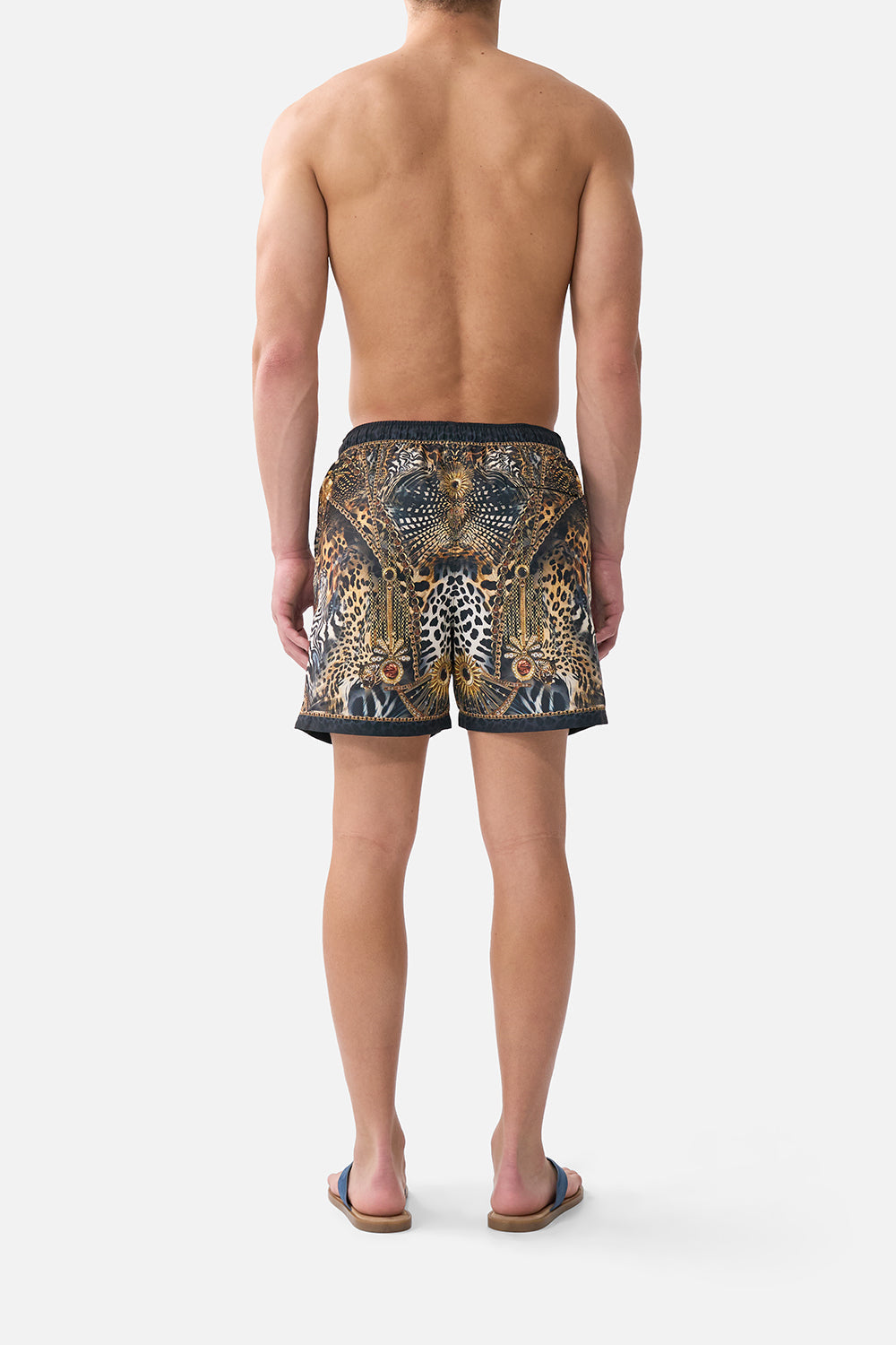 MID LENGTH BOARDSHORT WITH ELASTIC WAIST FELINE FOLKLORE
