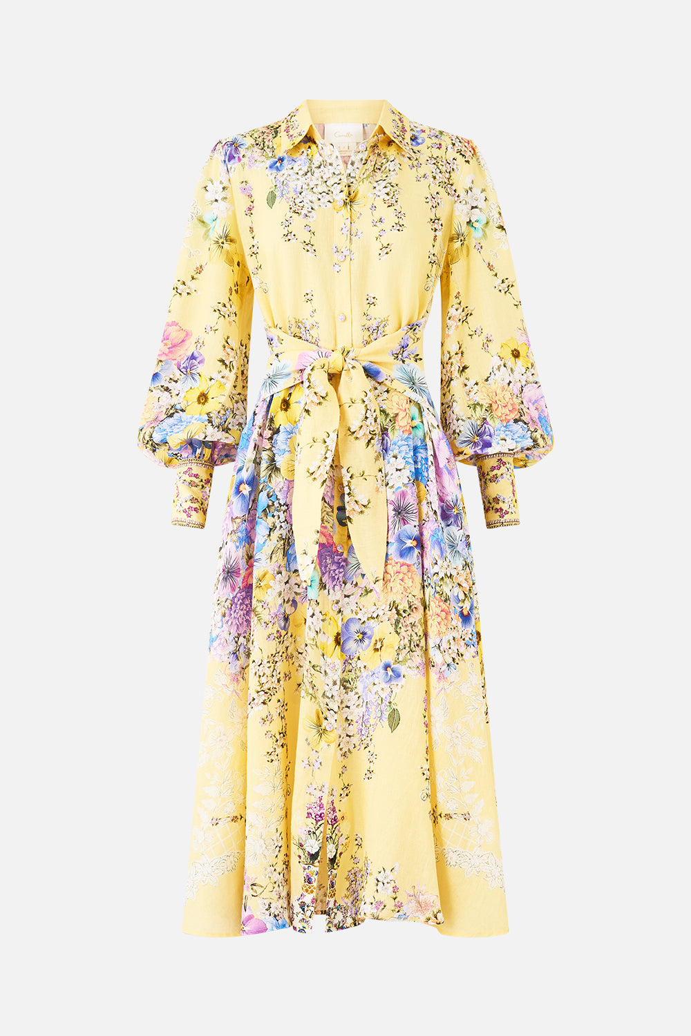 VESTIDO CAMISERO CON CINTURÓN ESTAMPADO DARLING BUDS
