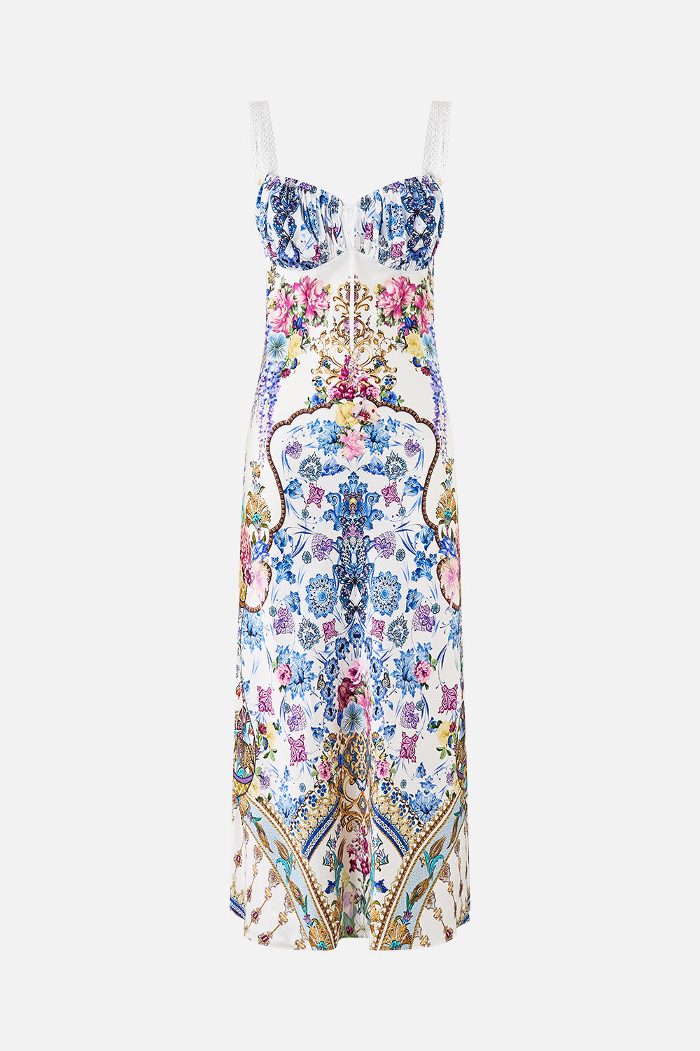GATHERED BODICE BIAS DRESS ALL ABOUT THAT LACE