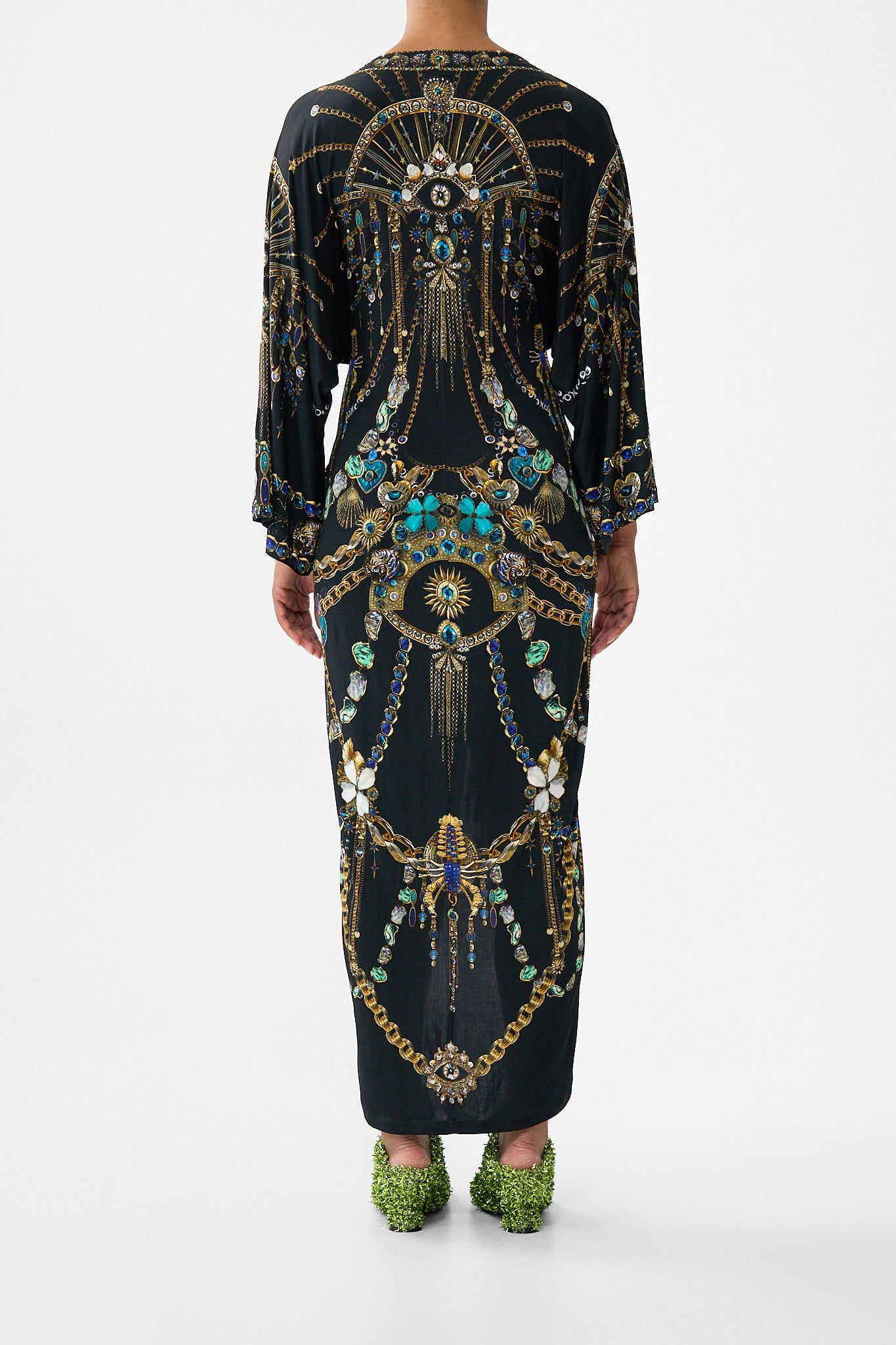 LONG SPLIT FRONT TWIST DRESS AMULETS AND ALCHEMY