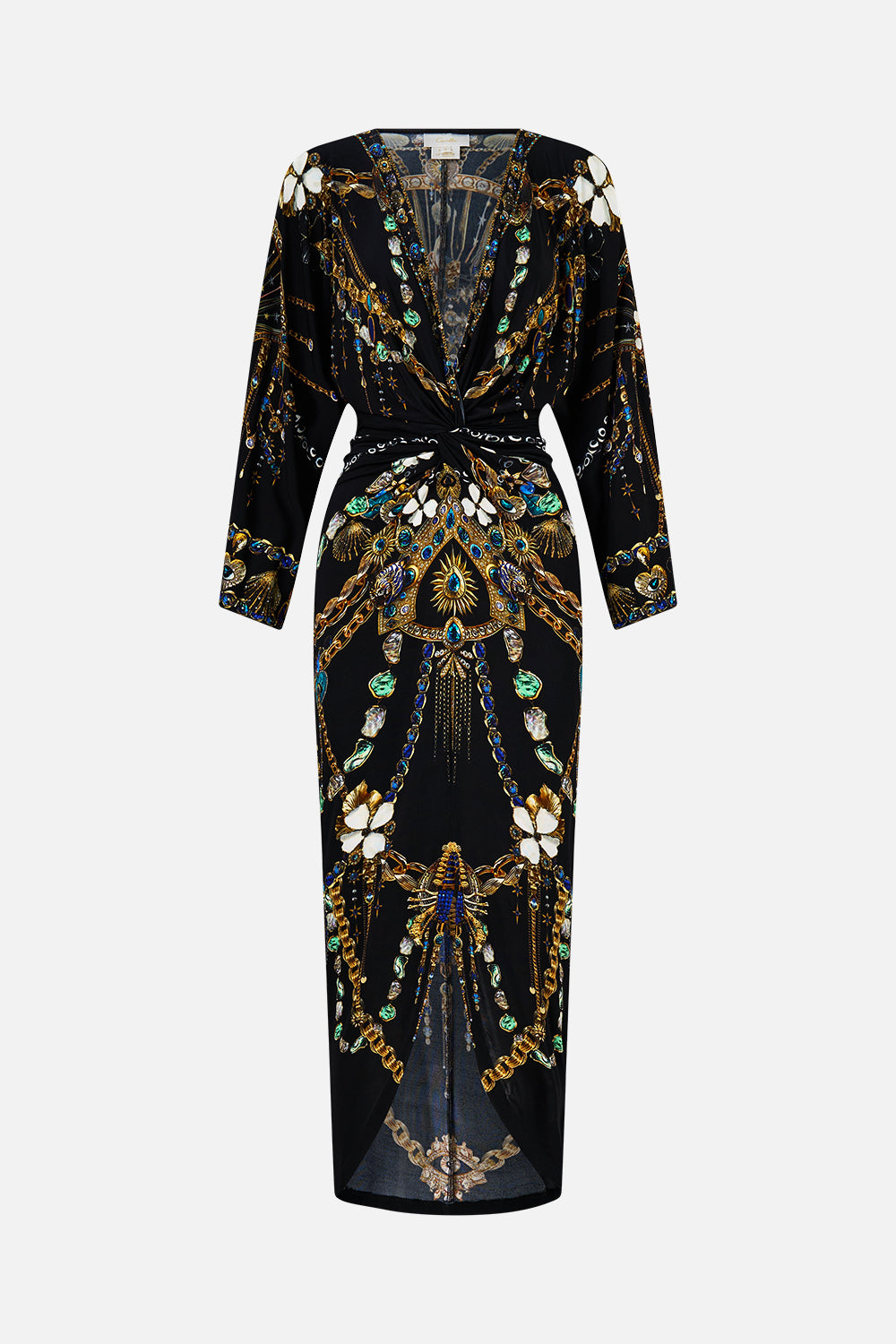 LONG SPLIT FRONT TWIST DRESS AMULETS AND ALCHEMY