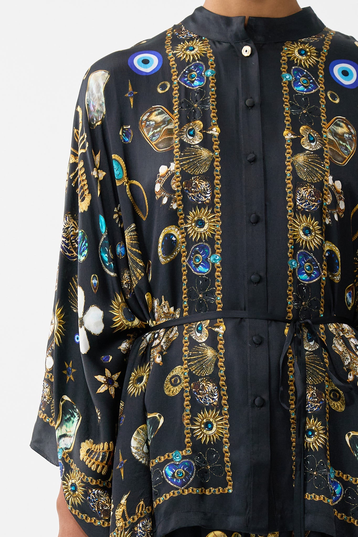 BUTTON THROUGH SCARF BLOUSE AMULETS AND ALCHEMY