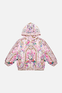 KIDS ZIP THROUGH HOODIE WITH BOW PALATIAL PASTELS