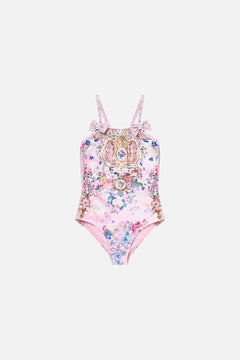 KIDS STRAIGHT NECK ONE PIECE WITH BOWS PALATIAL PASTELS