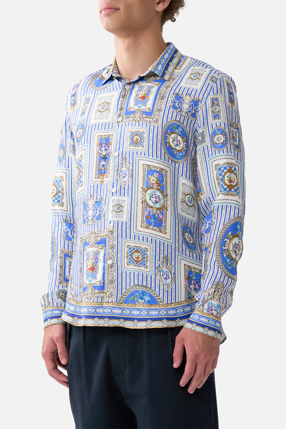CAMISA DE MANGA LARGA CON CUELLO OPULENCIA OTOMANA