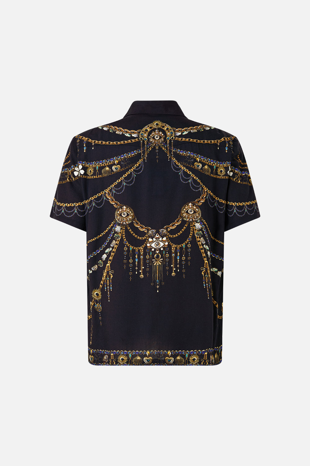 SHORT SLEEVE CAMP COLLARED SHIRT AMULETS AND ALCHEMY