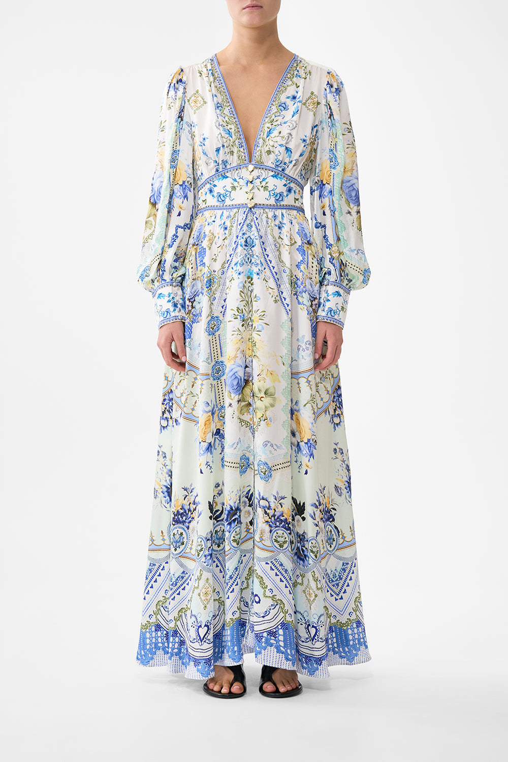 SHAPED WAISTBAND DRESS WITH GATHERED SLEEVES MY HOMESPUN HEART