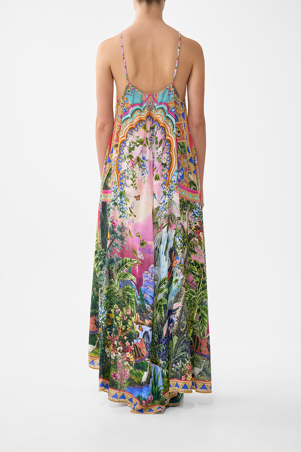 VESTIDO MAXI CON FRUNCIDO EN EL CUELLO DELICIA TURCA