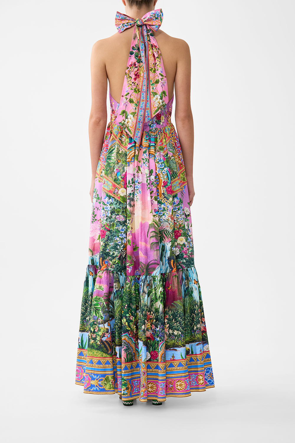 Turkish Delight Ruffle Hem Halter Dress | CAMILLA US – CAMILLA