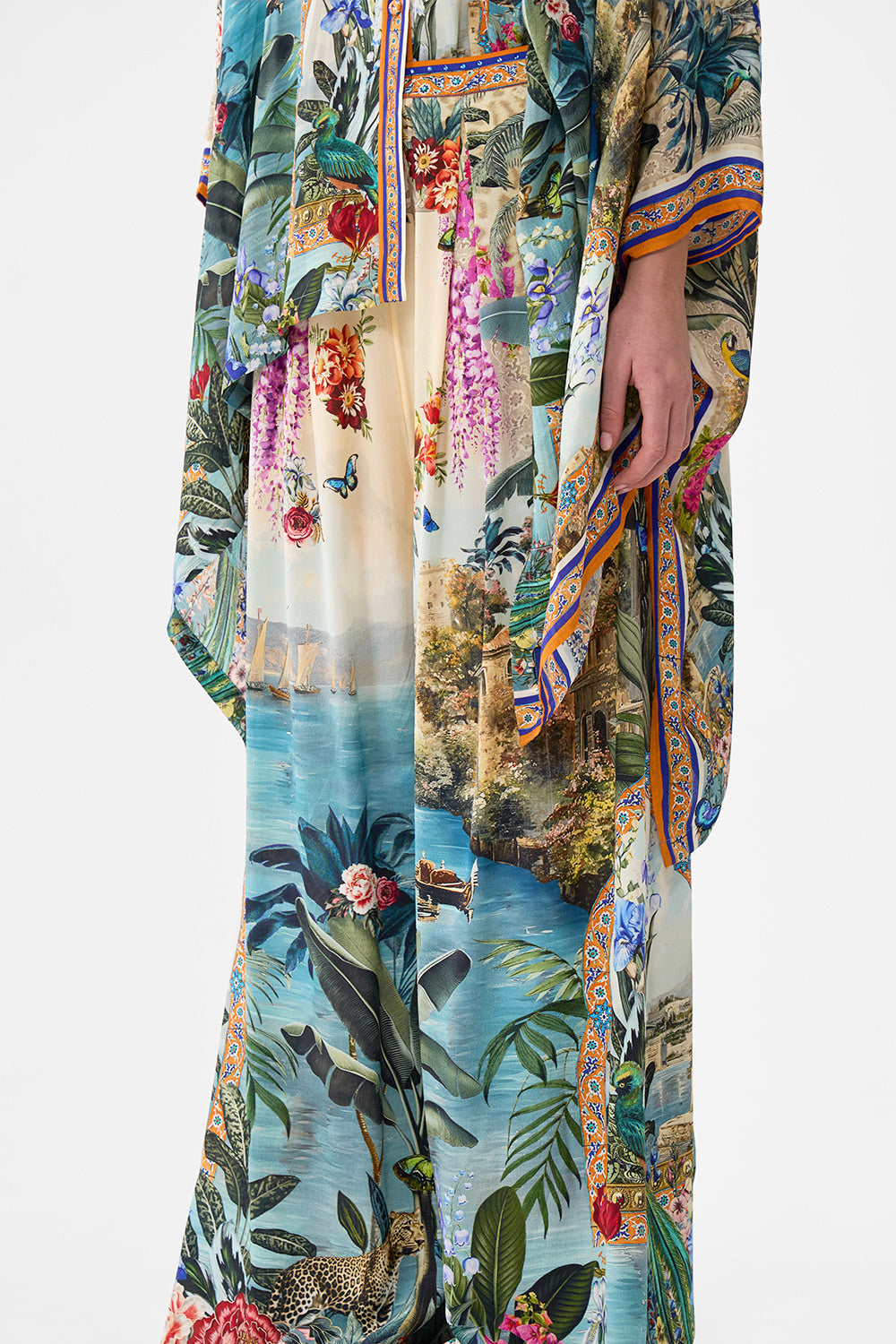 TUCK FRONT PANT BODRUM BOTANICALS