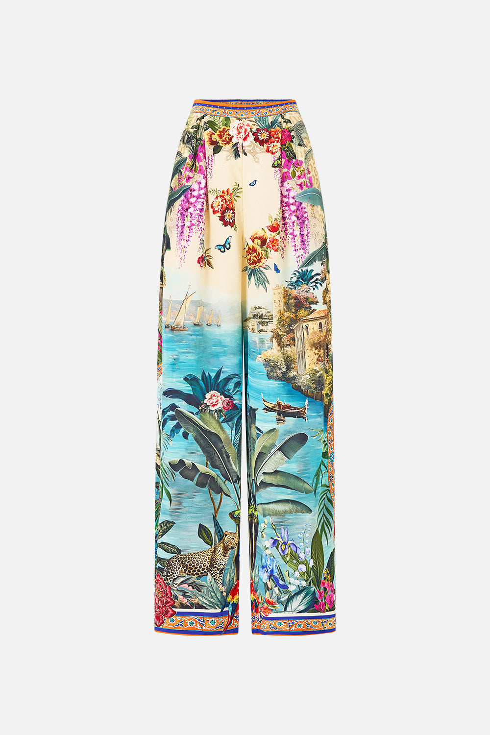 TUCK FRONT PANT BODRUM BOTANICALS