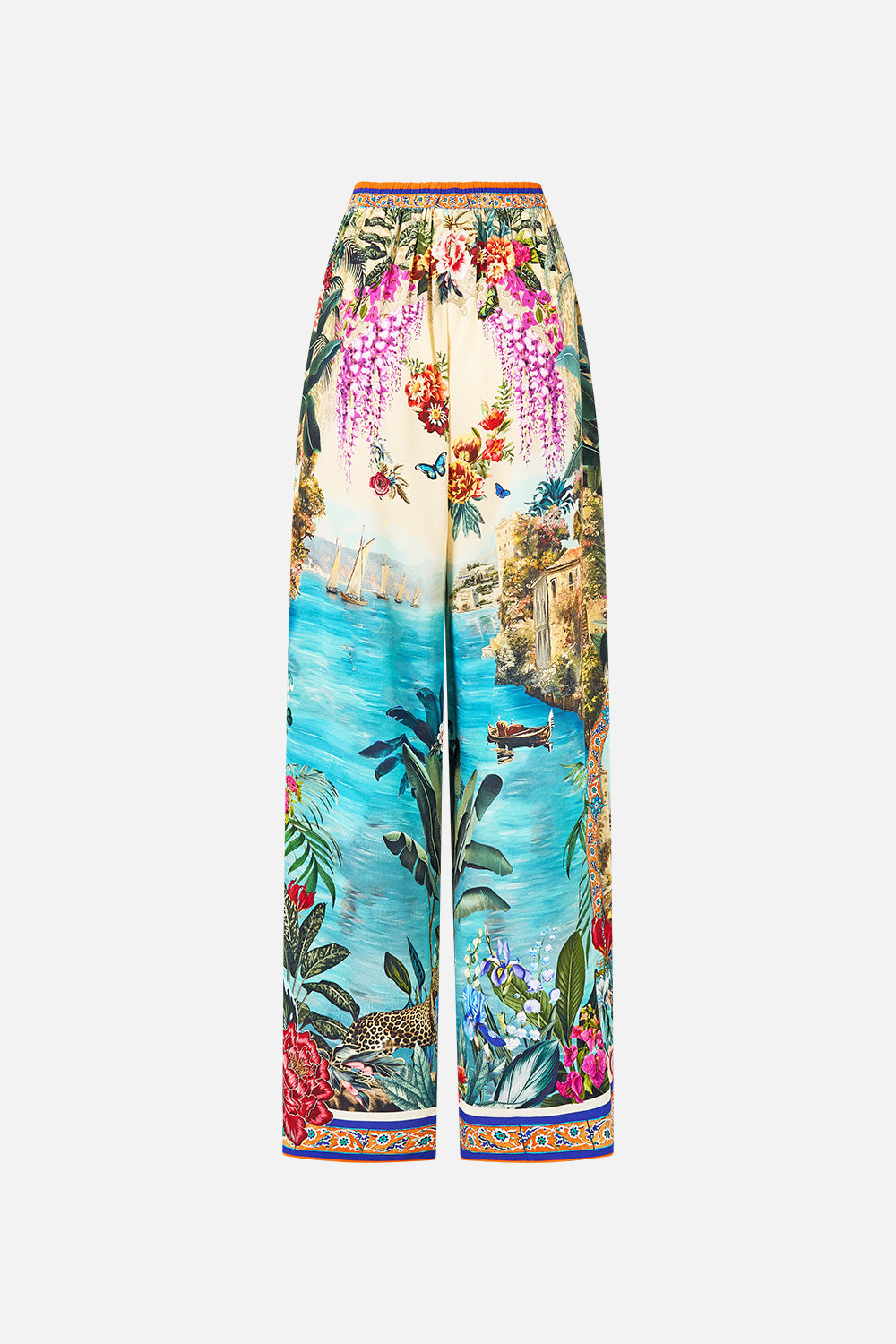 PANTALÓN FRUNCIDO DELANTERO BODRUM BOTANICALS