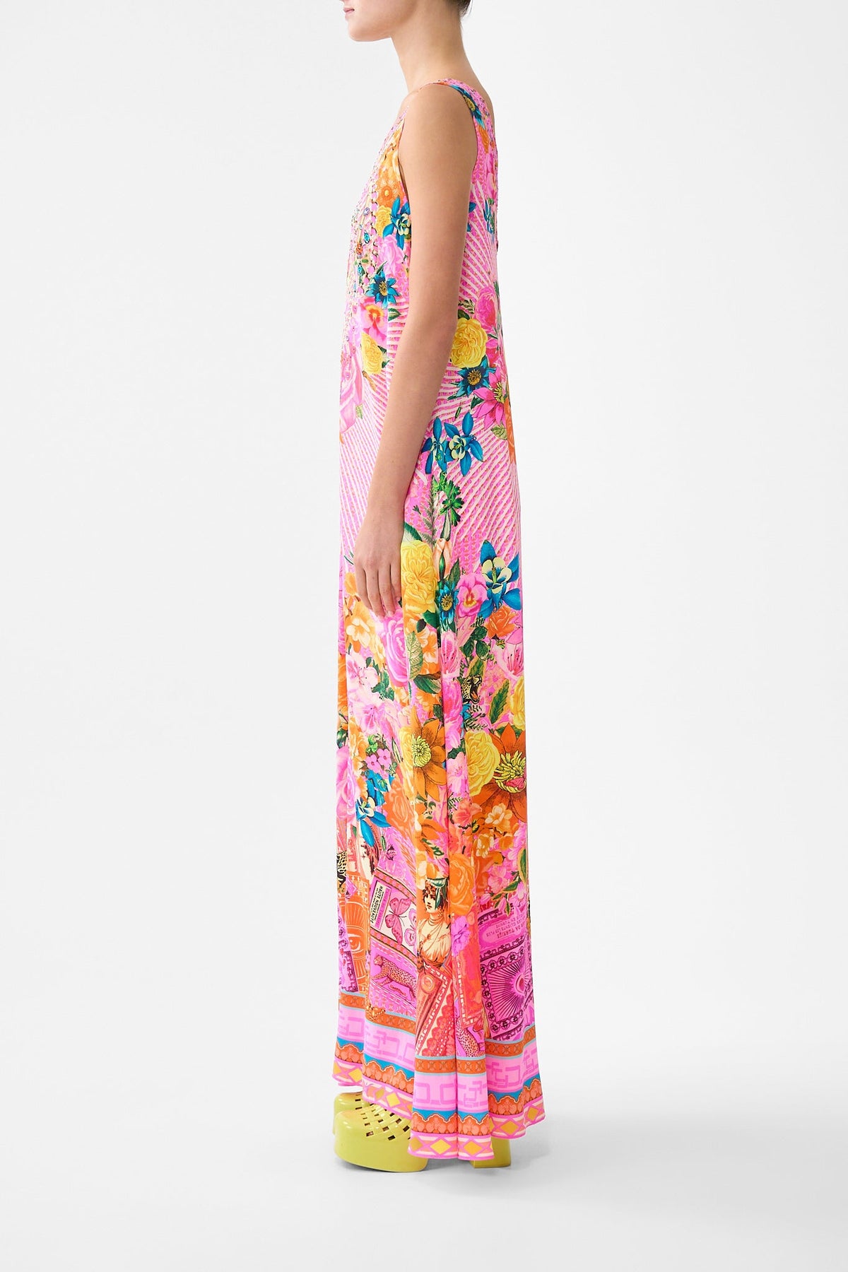 The CAMILLA v-neck flared jumpsuit from our print illustration nation