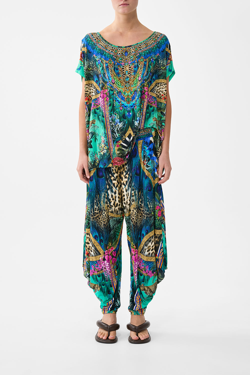 PANTALÓN DRAPEADO DE PUNTO CON BOLSILLOS ANIMAL ALCHEMY