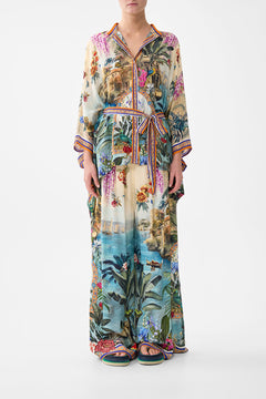 BUTTON THROUGH SCARF BLOUSE BODRUM BOTANICALS