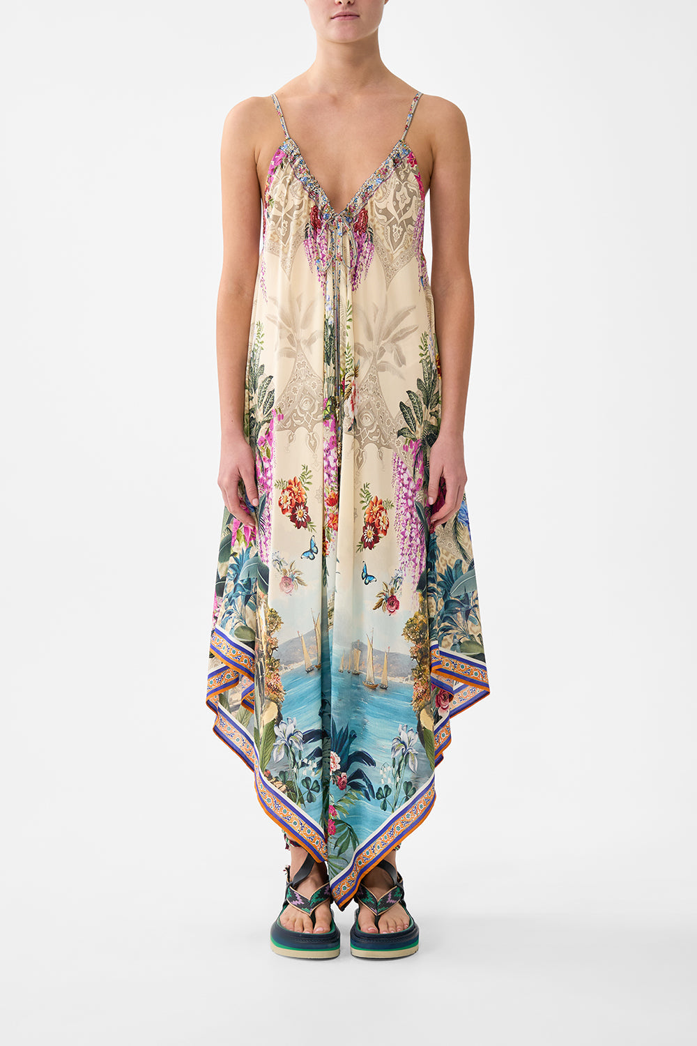 MONO DRAPEADO CON TIRANTES BODRUM BOTANICALS