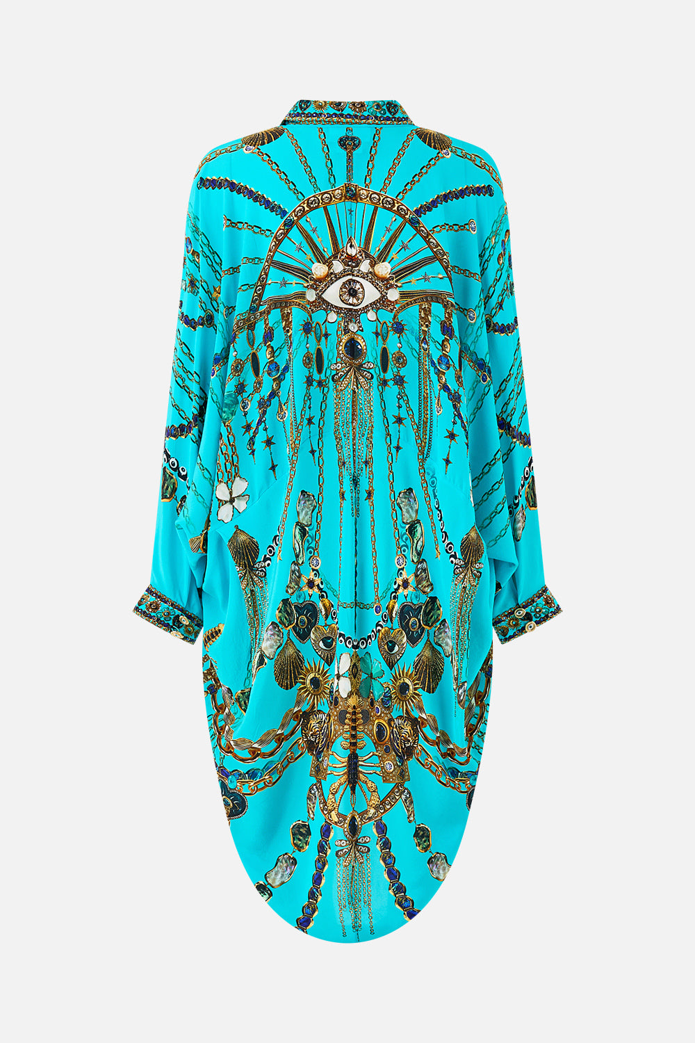 BLUSA ABOTONADA CON ESPALDA DRAPEADA TOTEMS Y TESOROS