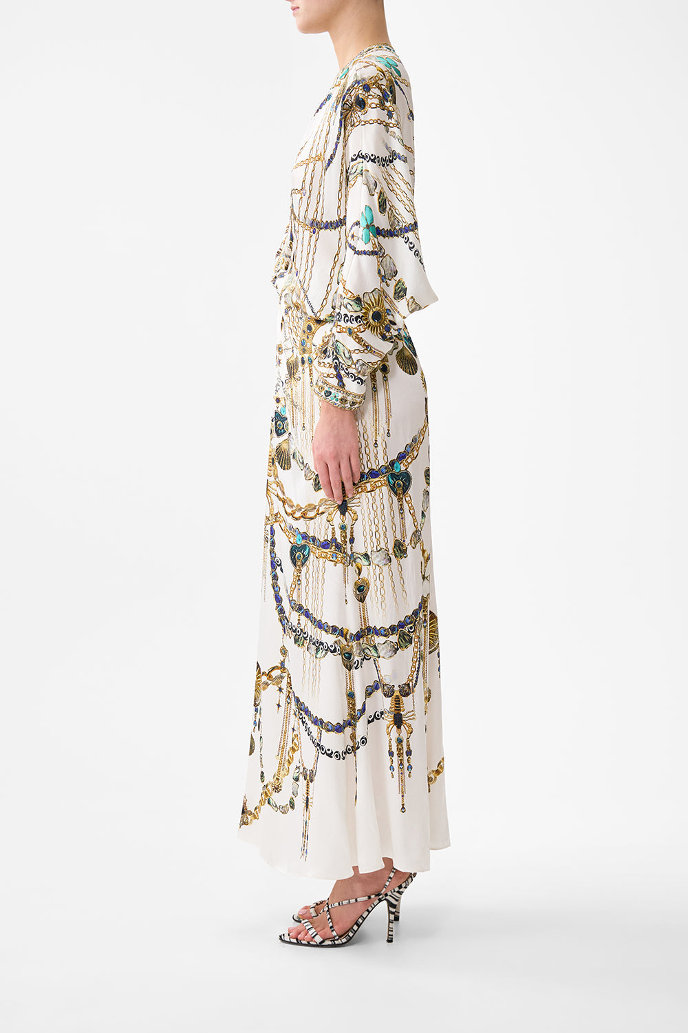 TWIST FRONT BATWING DRESS CHAIN GANG