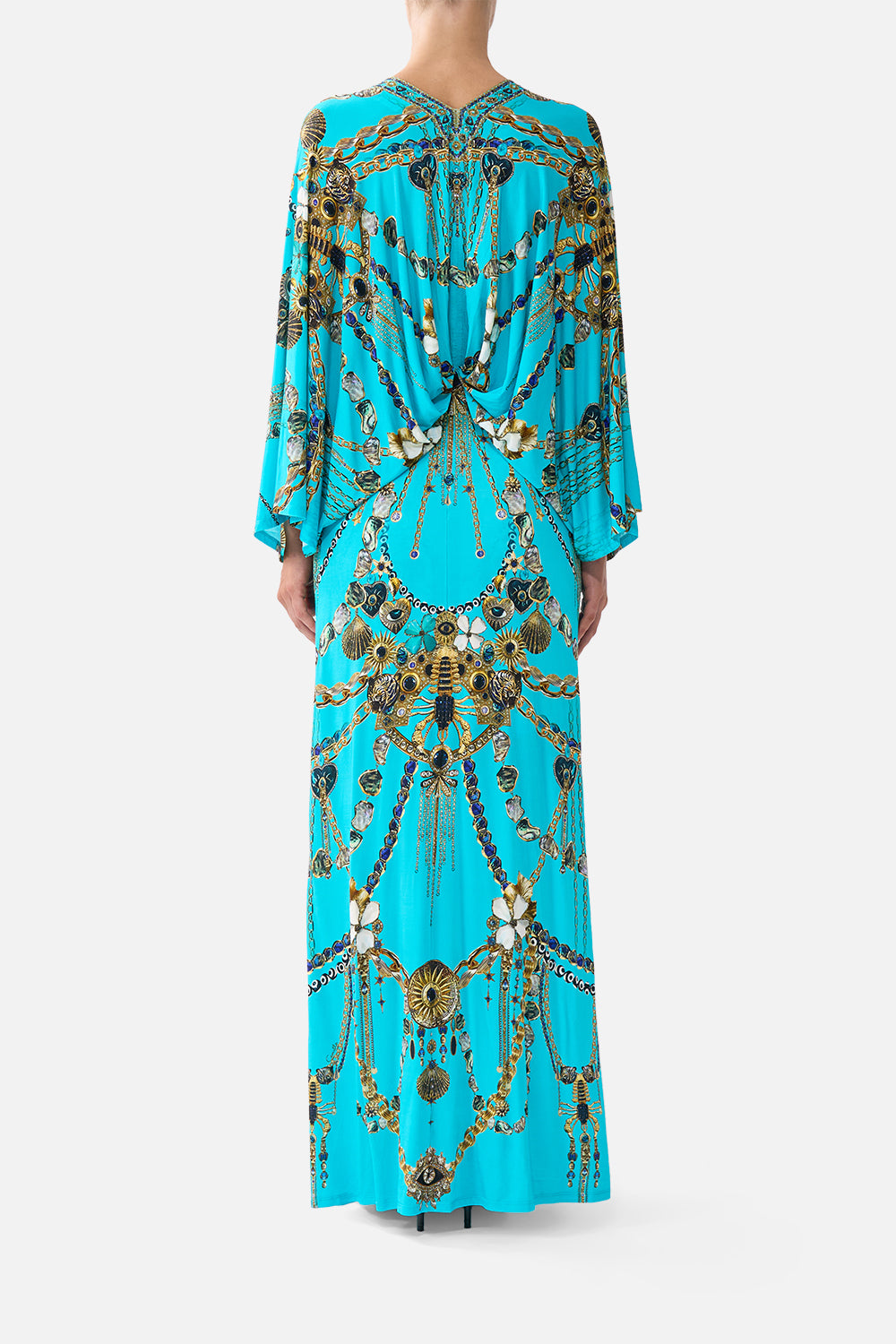VESTIDO DE PUNTO CON PLIEGUES DELANTEROS TÓTEMS Y TESOROS