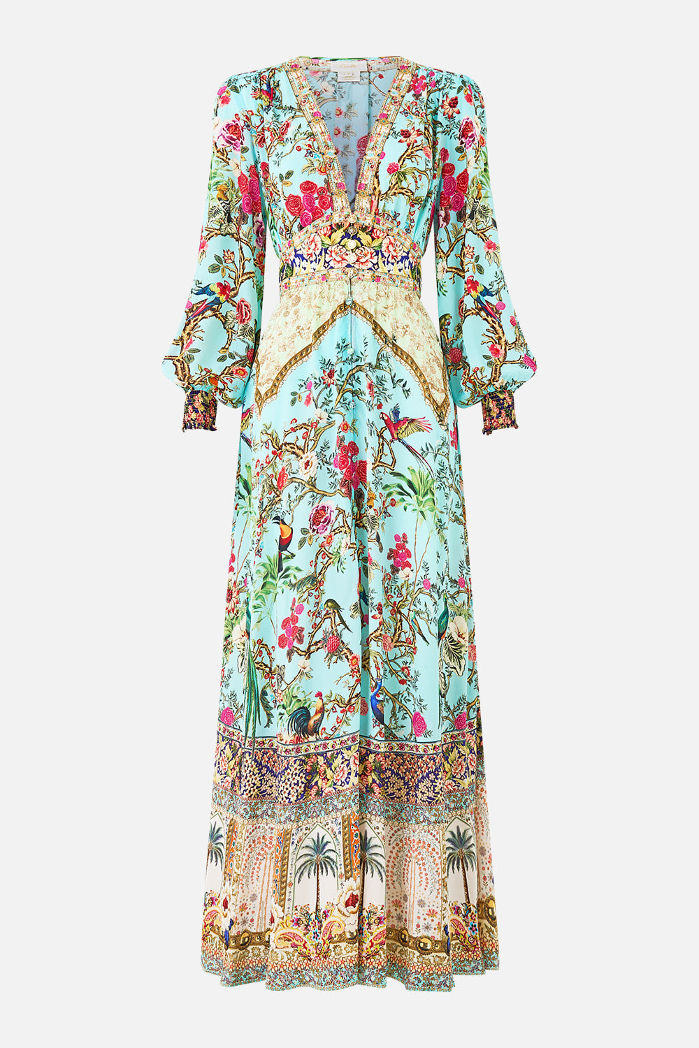 VESTIDO ABOTONADO CON CINTURILLA AJUSTADA SULTANES Y REINAS