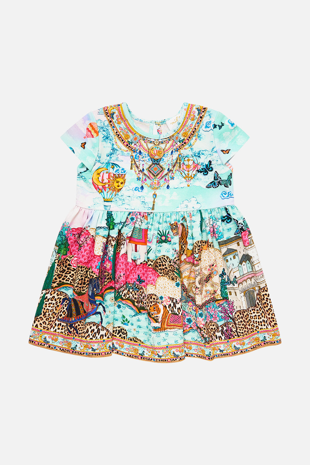 VESTIDO CAMISETA PARA BEBÉS CON FALDA FRUNCIDA MOMENTOS EN MINIATURA