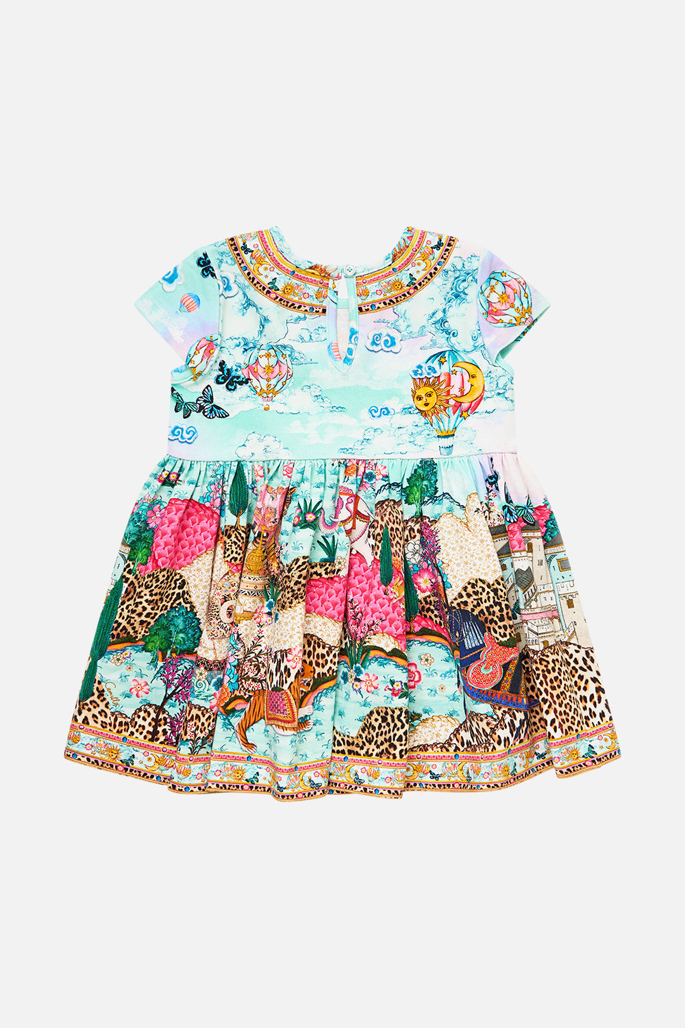 VESTIDO CAMISETA PARA BEBÉS CON FALDA FRUNCIDA MOMENTOS EN MINIATURA