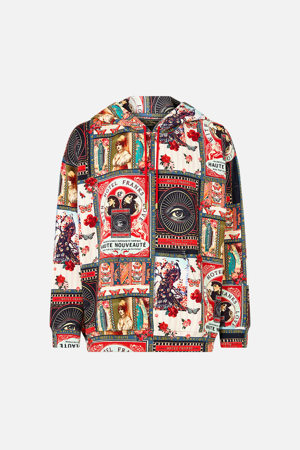SUDADERA CON CAPUCHA HOLGADA DE TALLA GRANDE CON BOLSILLO CANGURO CACHIMBA DE ALTA CALIDAD