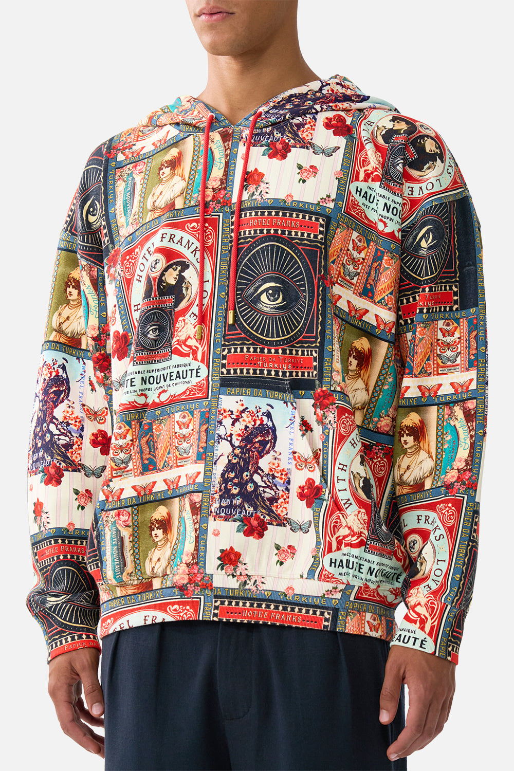 SUDADERA CON CAPUCHA HOLGADA DE TALLA GRANDE CON BOLSILLO CANGURO CACHIMBA DE ALTA CALIDAD