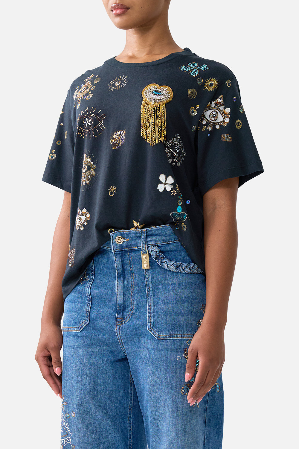 The CAMILLA classic tee from our print amulets and alchemy