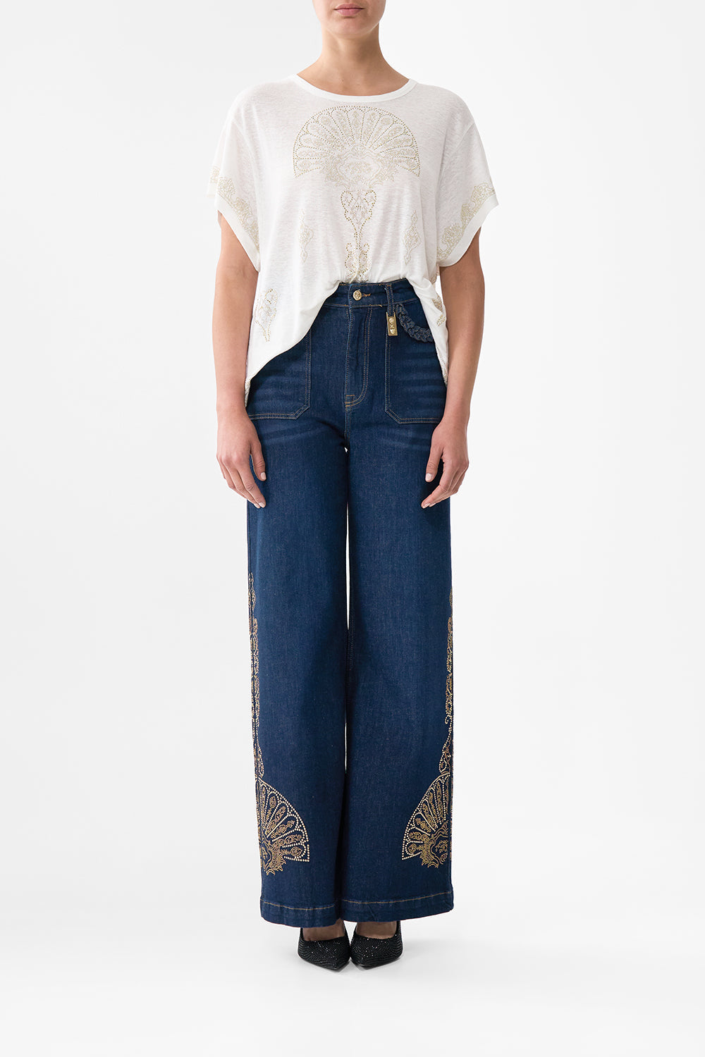 T-SHIRT WITH DROPPED ARMHOLE - WHITE EAST OF ISTANBUL