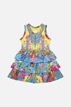 KIDS JERSEY TANK MINI DRESS W LAYERED SKIRT SULTANAHMET SUMMER