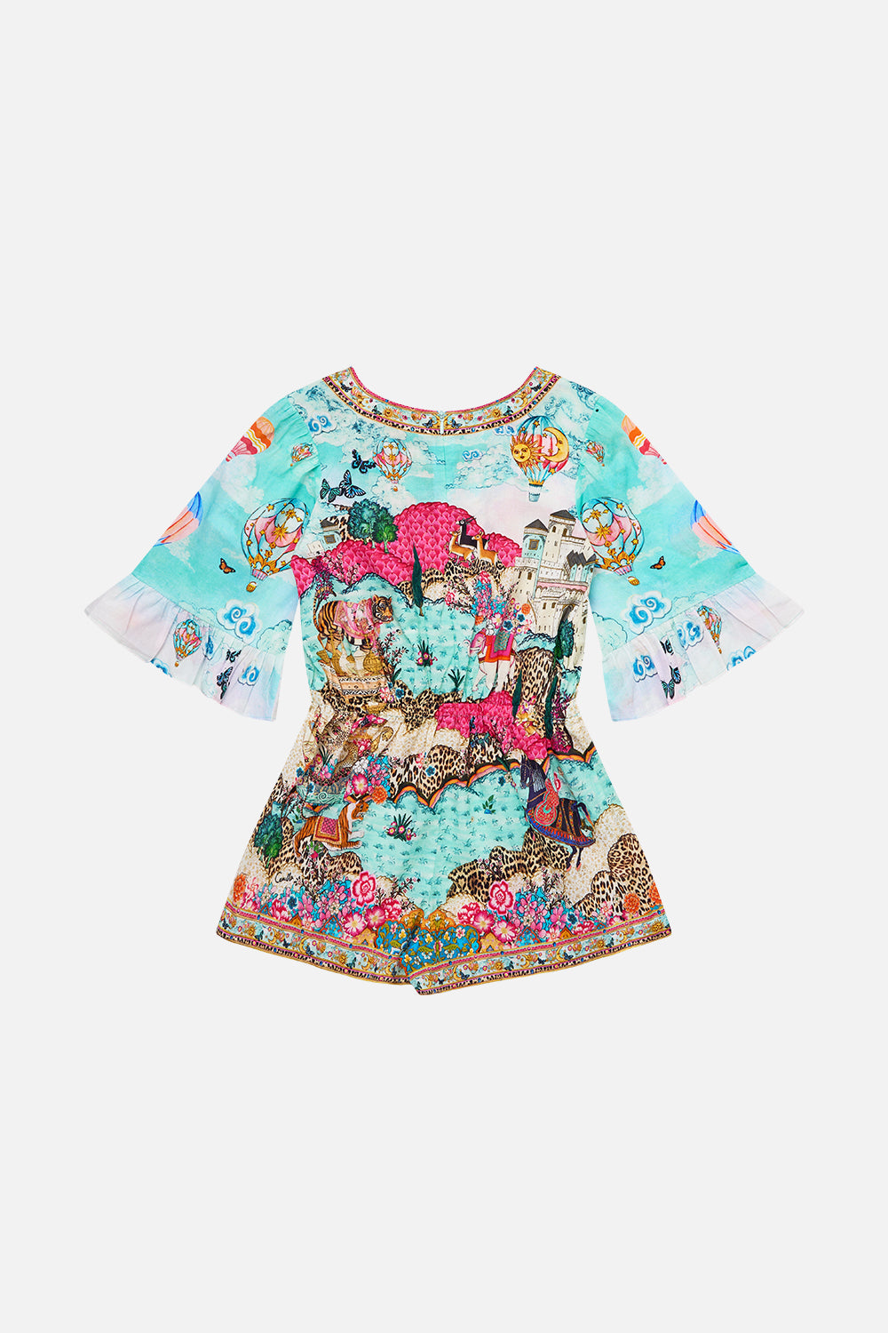 KIDS PLAYSUIT WITH FRILL 3/4 SLEEVES MINIATURE MOMENTS