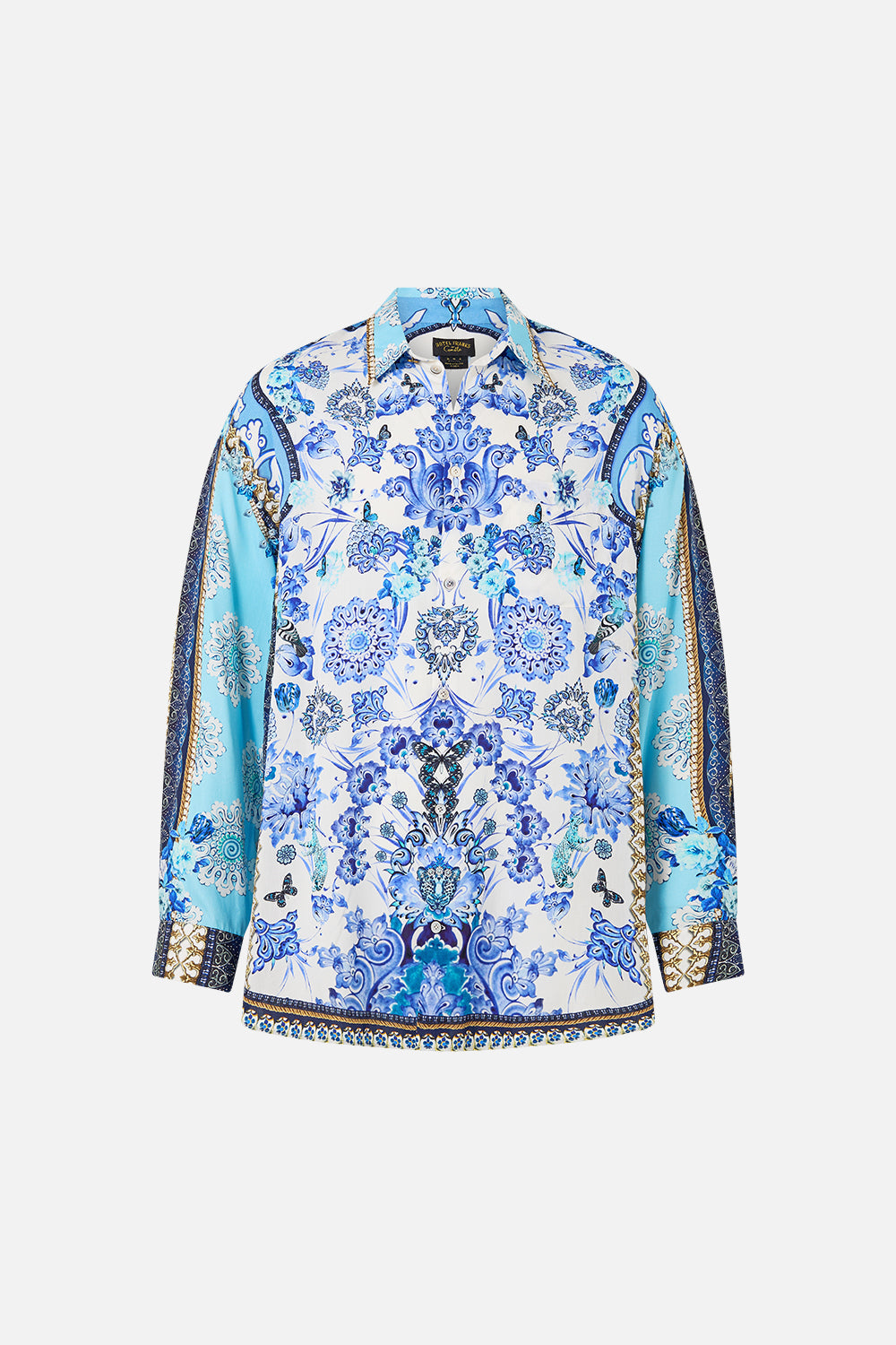 CAMISA ANCHA DE MANGA LARGA TOTALMENTE DE ENCAJE