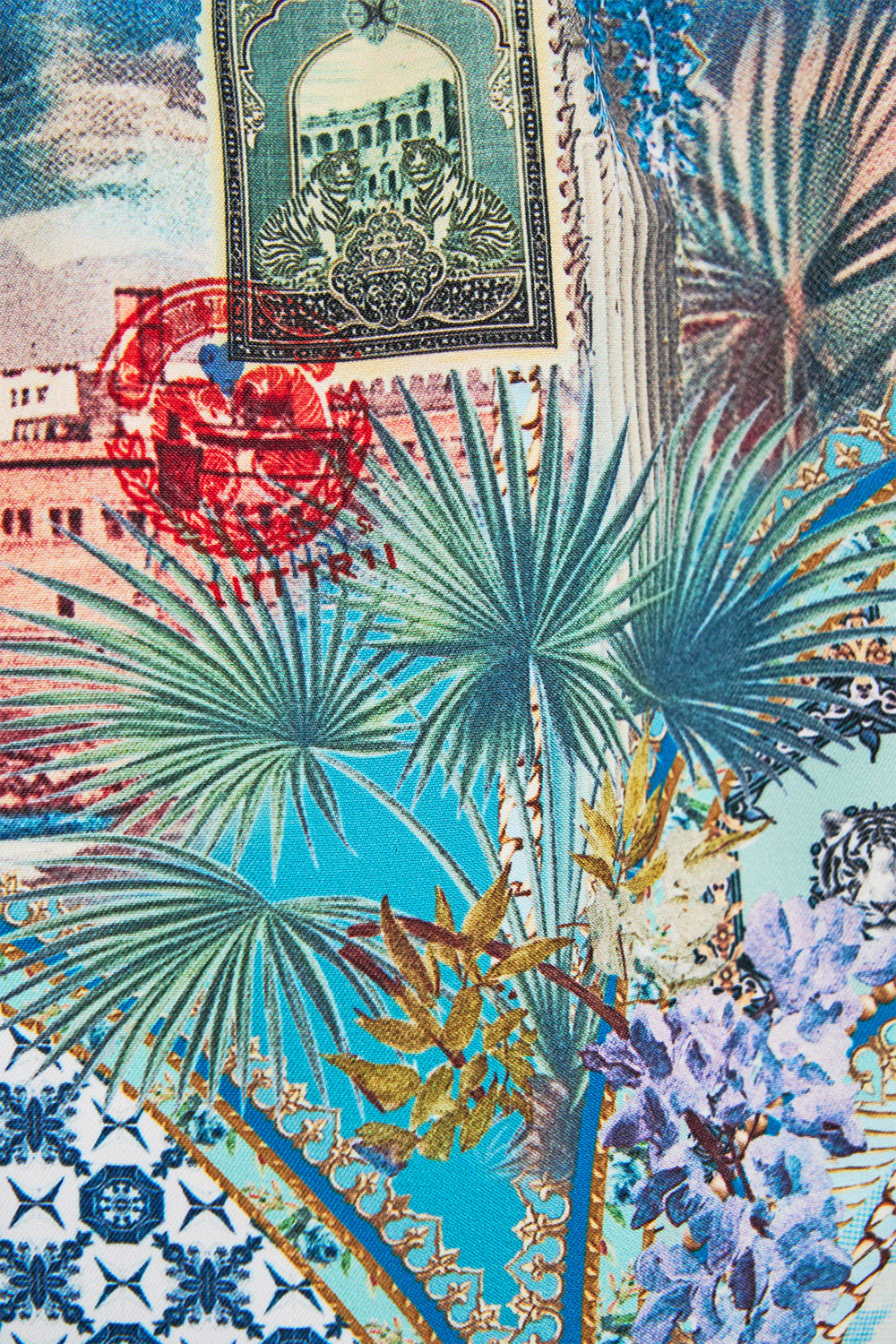 BOARDSHORT DE LARGO MEDIO CON CINTURA ELÁSTICA POSTCARDS & PALM TREES
