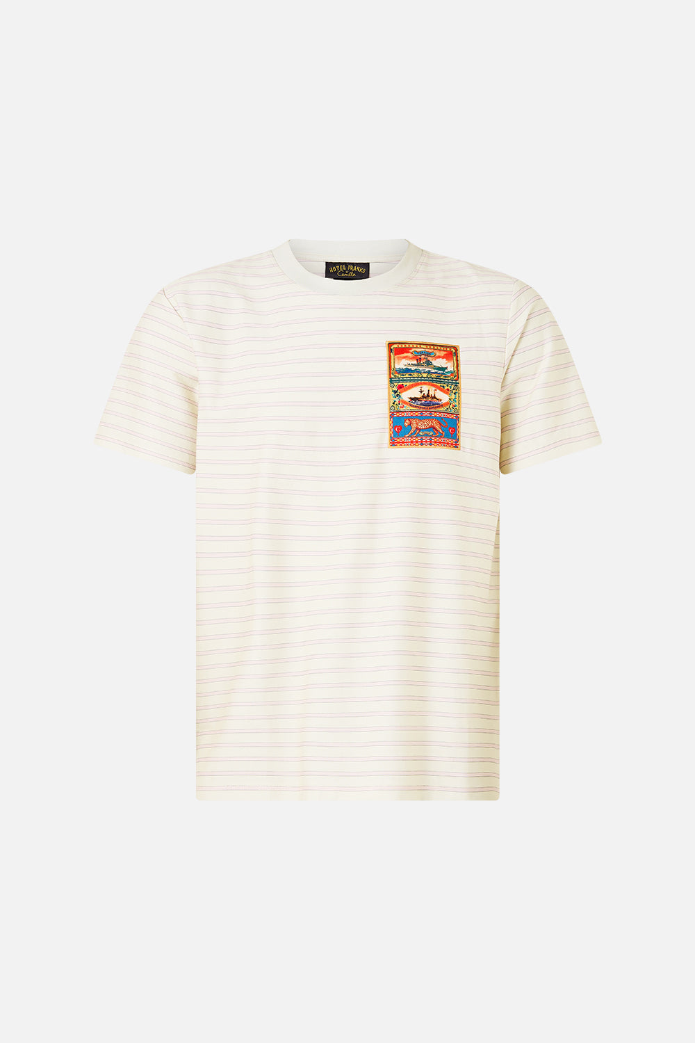CAMISETA CUELLO REDONDO PESADO RELAJADO CACHIMBA DE ALTA CLASE