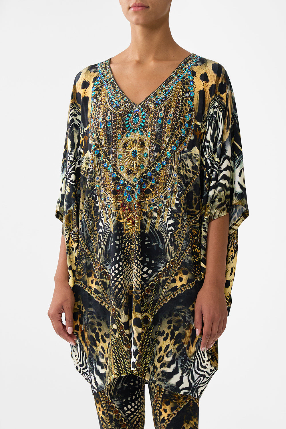 BAT SLEEVE DRESS FELINE FOLKLORE