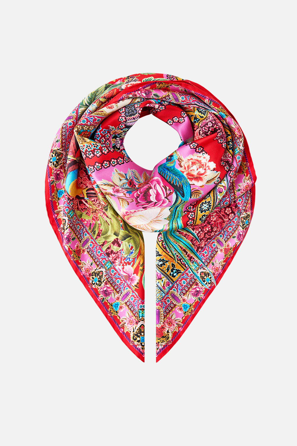 PRINTED SILK TWILL SQUARE SCARF HEIRLOOM EMPIRE
