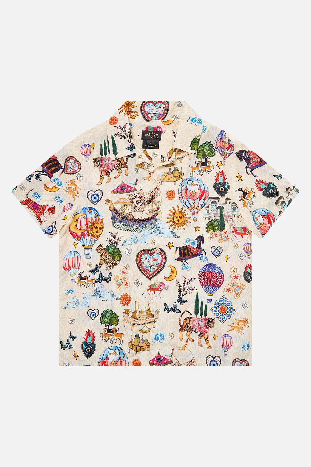 BOYS SHORT SLEEVE CAMP COLLARED SHIRT KAPADOKYA KITSCH